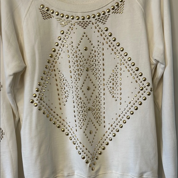 White Studded Women's Top - Picture 1 of 8
